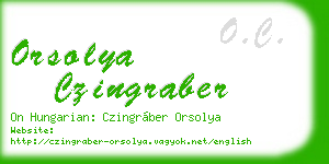 orsolya czingraber business card